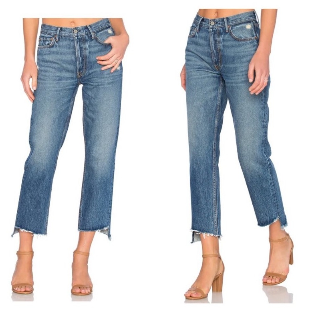 GRLFRND Helena Cutout Straight Leg Trousers 32